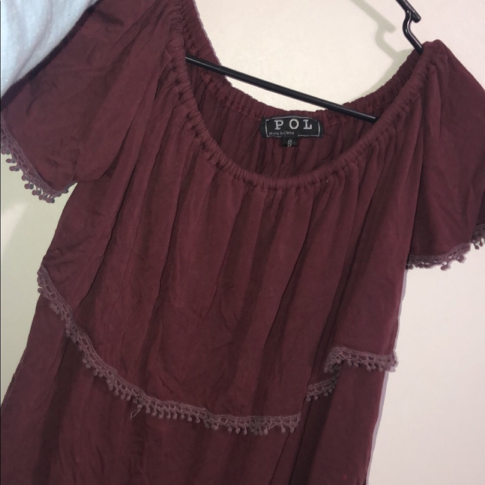 Maroon Cropped Top